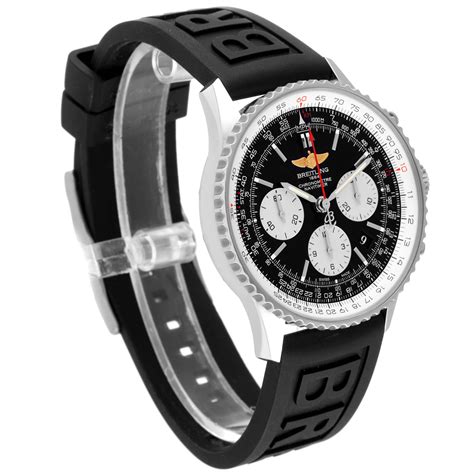 breitling world navitimer rubber strap|Breitling copy watch strap.